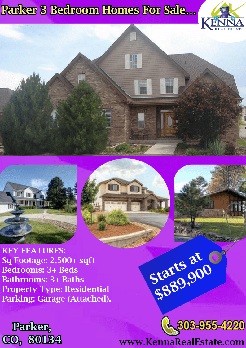 Parker 3 Bedroom Homes For Sale…